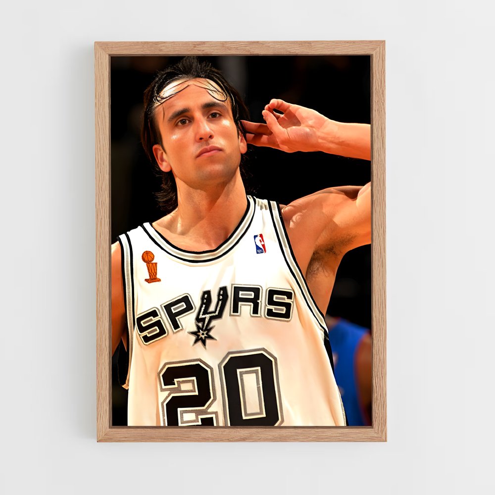 Poster L'Art de Manu – affiche Basketball (vue 4)
